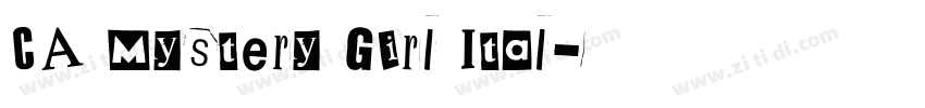 CA Mystery Girl Ital字体转换